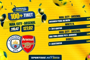 AdmiralBet 100+ tiket - Siti i Arsenal za kvotu 127,02!